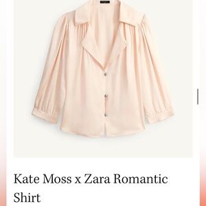 Zara x Kate Moss silky romantic blouse